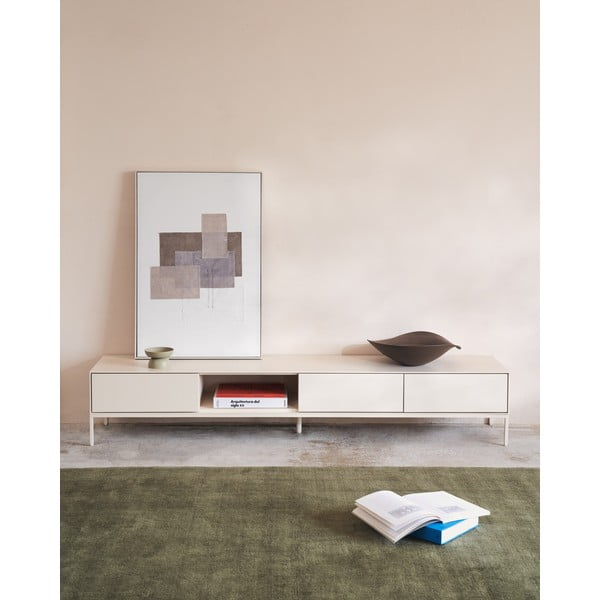 Bela TV omarica 195x35 cm Vedrana – Kave Home-image-1