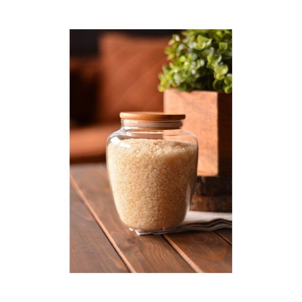 Stekleni kozarec s pokrovom iz bambusa Bambum Rella Small-image-3