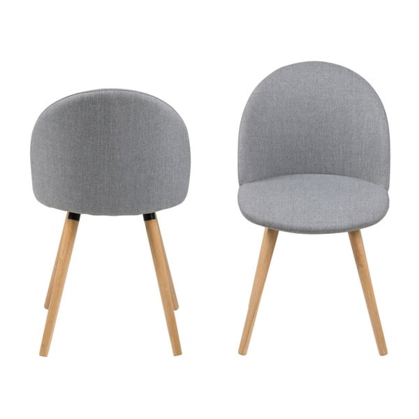 Komplet 2 svetlo sivih jedilnih stolov Actona Manley-image-1