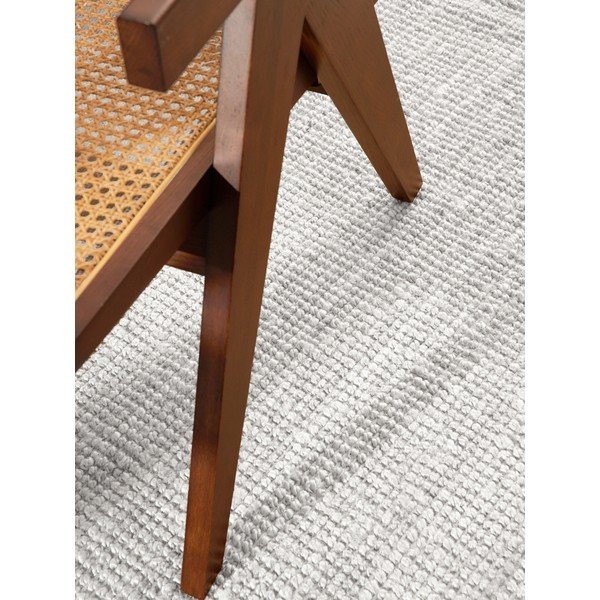 Svetlo siva obojestranska/ročno tkana okrogla preproga iz jute ø 200 cm Bouclé Jaipur – Hanse Home-image-4