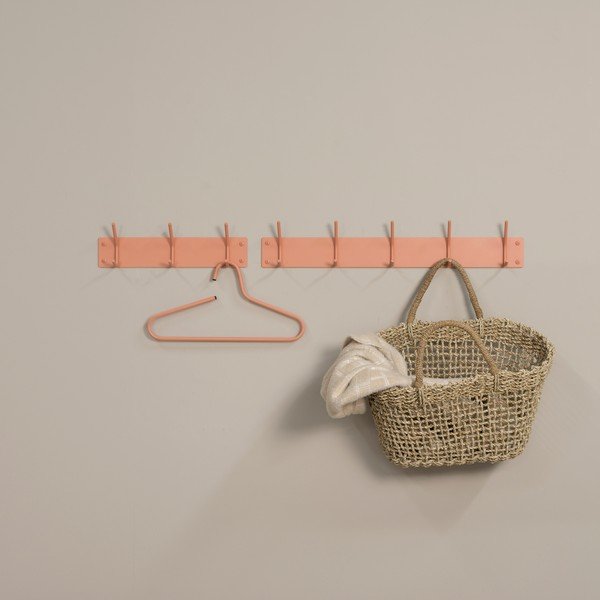 Rožnato-oranžen kovinski stenski obešalnik 40 cm Fusion – Spinder Design-image-4