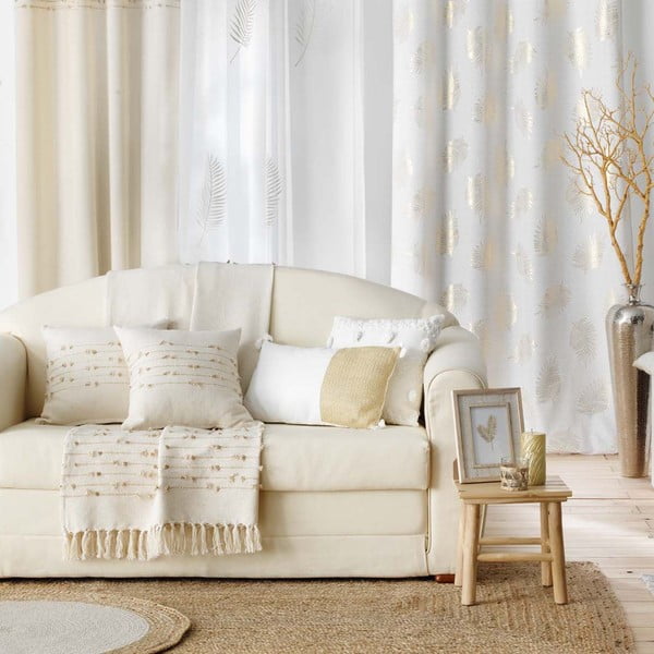 Bež bombažna zavesa 140x240 cm Golden Sunset – douceur d'intérieur-image-4