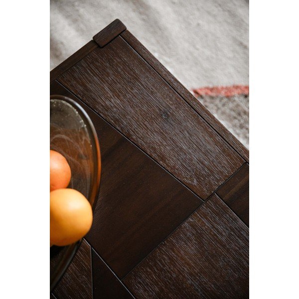 Klubska mizica iz masivnega lesa v temni naravni barvi 60x120 cm Bruneau – Dutchbone-image-1