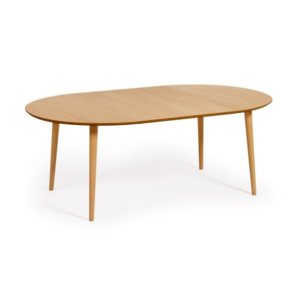 Raztegljiva jedilna miza v hrastovem dekorju ø 120 cm Oqui – Kave Home-image-3