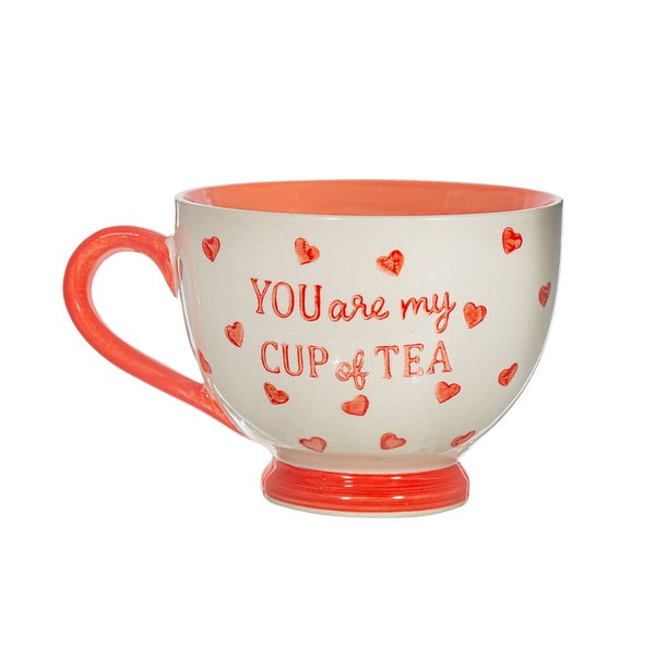 Rdeča/bela keramična skodelica 400 ml You are My Cup of Tea – Sass & Belle