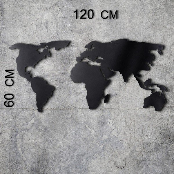 Stenski zemljevid 120x60 cm Silhouette – Bystag-image-3