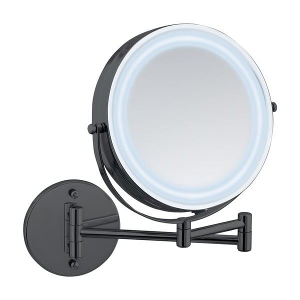 Povečevalno kozmetično ogledalo z lučjo (5x povečava) ø 25,5 cm Lumi – Wenko