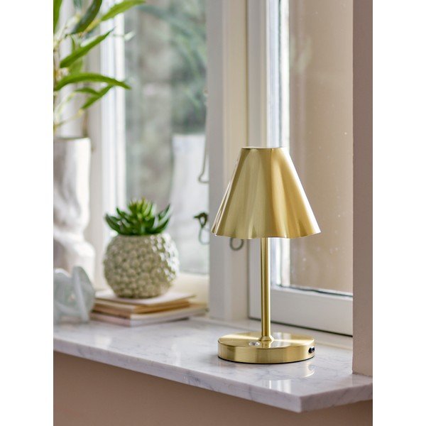Medeninasta LED namizna svetilka s kovinskim senčilom (višina 28 cm) Lianna – Bloomingville-image-1