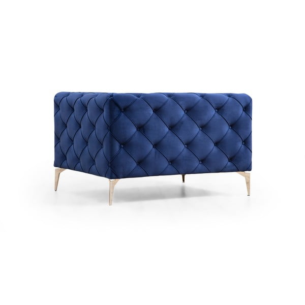 Temno moder fotelj Como – Artie-image-2