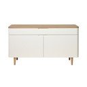 Nizka komoda iz lesa belega hrasta Unique Furniture Amalfi