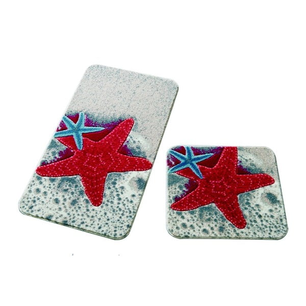 Komplet 2 kopalniških preprog Confetti Bathmats Starfish