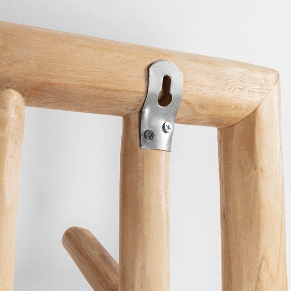 Stenski obešalnik iz tikovega lesa Kave Home Athina-image-1