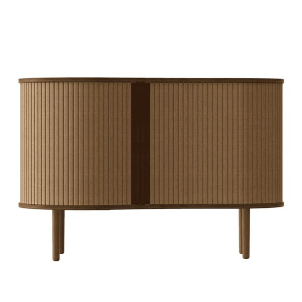 Rjava/svetlo rjava komoda v hrastovem dekorju z drsnimi vrati 100x67x50 cm Audacious – UMAGE-image-1