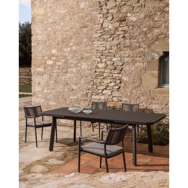Kovinska vrtna miza 100x185 cm Izola – Kave Home-image-1