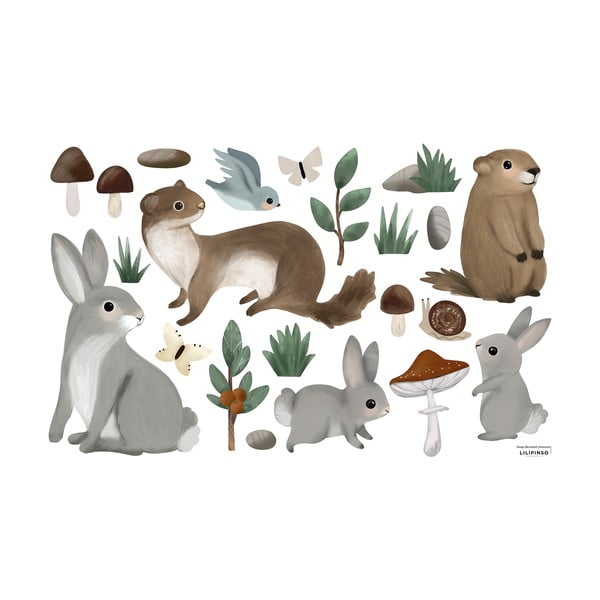 Nalepke 64x40 cm Moutain Animals – Lilipinso