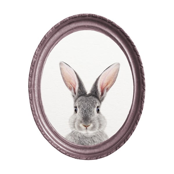 Ovalna stenska slika Really Nice Things Rabbit, 40 x 50 cm