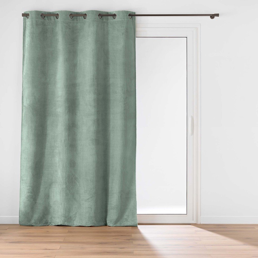 Zelena zavesa iz mikroflanele 140x240 cm Flanela
