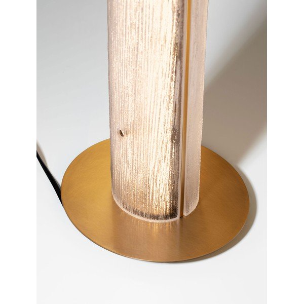 Medeninasta kovinska LED namizna svetilka s steklenim senčilom (višina 40 cm) Gloree – Nova Luce-image-3