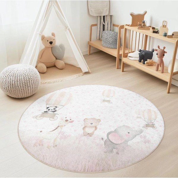 Pralna otroška preproga ø120 cm Dainty Animals – Mila Home-image-1