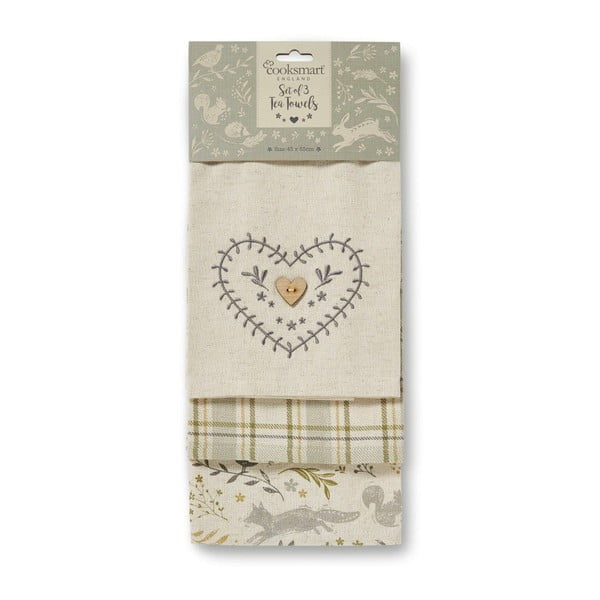 Kuhinjske krpe in kuhinjnska rokavica v kompletu 4 ks Woodland – Cooksmart ®-image-3