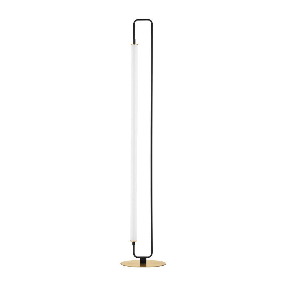 Bela/mat črna kovinska LED stoječa svetilka (višina 150 cm) Wetro