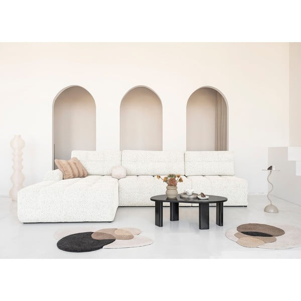 Kremno bela raztegljiva kotna sedežna garnitura s prostorom za shranjevanje (levi kot) Lulu – Miuform-image-1