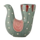 Zelena lončena ročno poslikana vaza (višina 19 cm) Trudy – Bloomingville