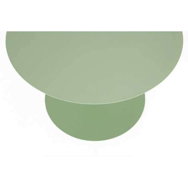 Žajbljevo zelena jeklena okrogla klubska mizica ø 60 cm Snow – Zuiver-image-2