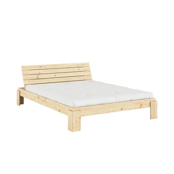 Zakonska postelja iz masivnega bora z letvenim dnom 160x200 cm v naravni barvi Layers – Karup Design-image-3