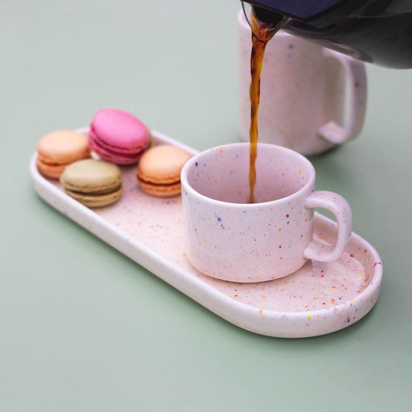 Bež servirni porcelanast krožnik Fika – ONA-image-1