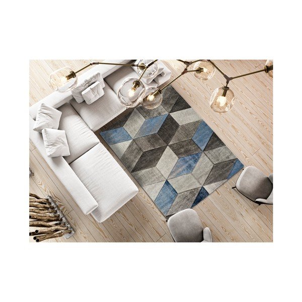 Modro-siva preproga Universal Indigo Azul Robo, 140 x 200 cm-image-1