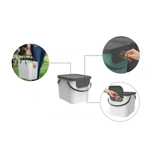 Koš za smeti iz reciklirane plastike 40 L Albula - Rotho-image-3