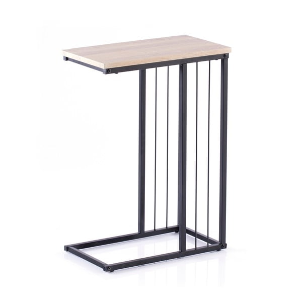 Stranska mizica z mizno ploščo v hrastovem dekorju 25x45 cm Flurta – Homede