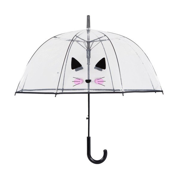 Ptičja kletka Simpatična mačka Prozoren dežnik, ⌀ 85 cm-image-1