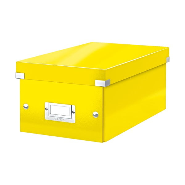 Rumena škatla za shranjevanje s pokrovom Leitz Click&Store, dolžina 35 cm