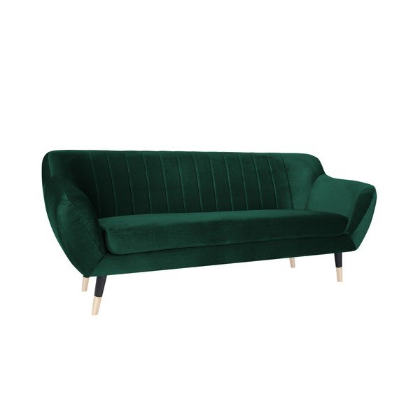 Zelena zofa s črnimi nogami Mazzini Sofas Benito, 188 cm-image-2