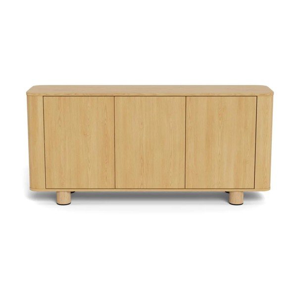 Komoda v hrastovem dekorju v naravni barvi 160x75x40 cm Atmore – Actona-image-3