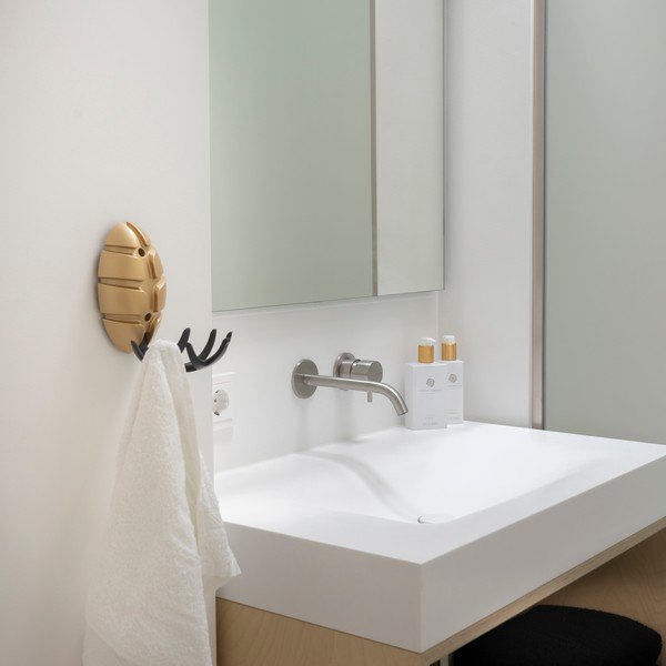 Črn/v zlati barvi plastičen stenski obešalnik Bug – Spinder Design-image-1