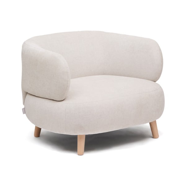 Bež fotelj iz šenilje Luisa – Kave Home