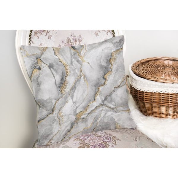 Prevleka za okrasno blazino Minimalist Cusion Covers Marble With Hint of Gold, 45 x 45 cm-image-1