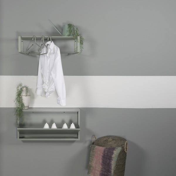 Prašno zelena kovinska preklopna omarica za čevlje 75x37,5x12,5 cm Billy – Spinder Design-image-4