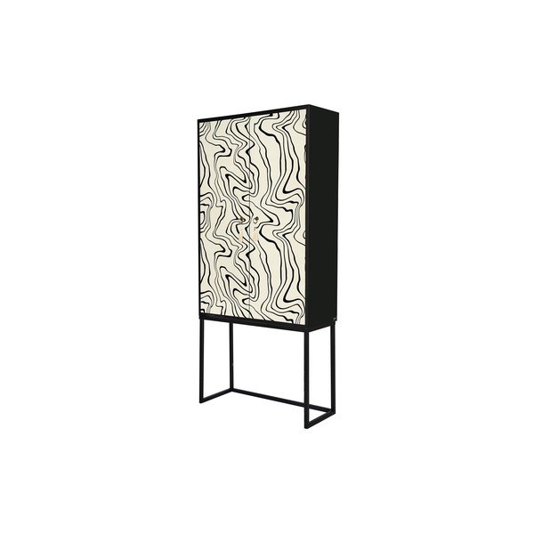 Črna/bež omarica 75x164,5 cm Alva – Really Nice Things-image-2