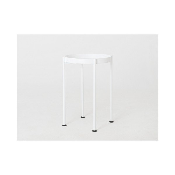 Bela dodatna mizica Custom Form Hanna, ⌀ 40 cm-image-1