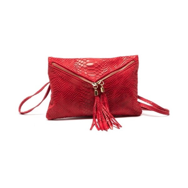 Rdeča usnjena torbica Lara