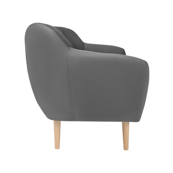 Siv žameten kavč Mazzinis Sofas Sardaigne, 158 cm-image-3
