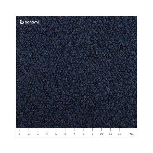 Temno modra okrasna blazina za sedežno garnituro iz tkanine bouclé Poppy – Micadoni -image-3