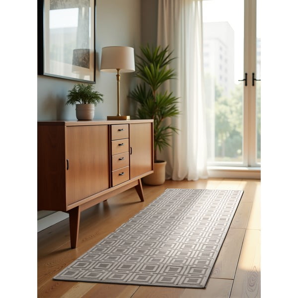 Kremno bel tekač 80x240 cm Perles Howlite – Elle Decoration-image-3