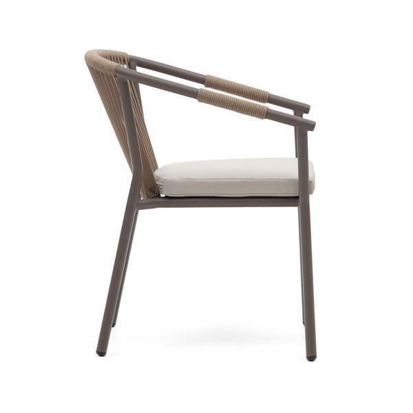 Bež kovinski vrtni stol Xelida - Kave Home-image-2