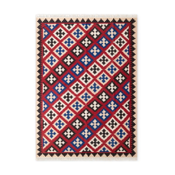 Rdeča obojestranska ročno tkana volnena preproga 120x170 cm Kamal Rami – Nouristan