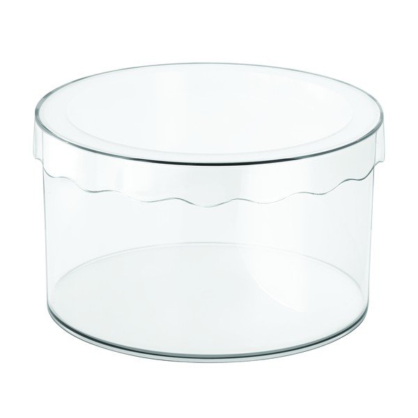 Prozorna škatla za shranjevanje iDesign Clarity, ⌀ 25,5 cm